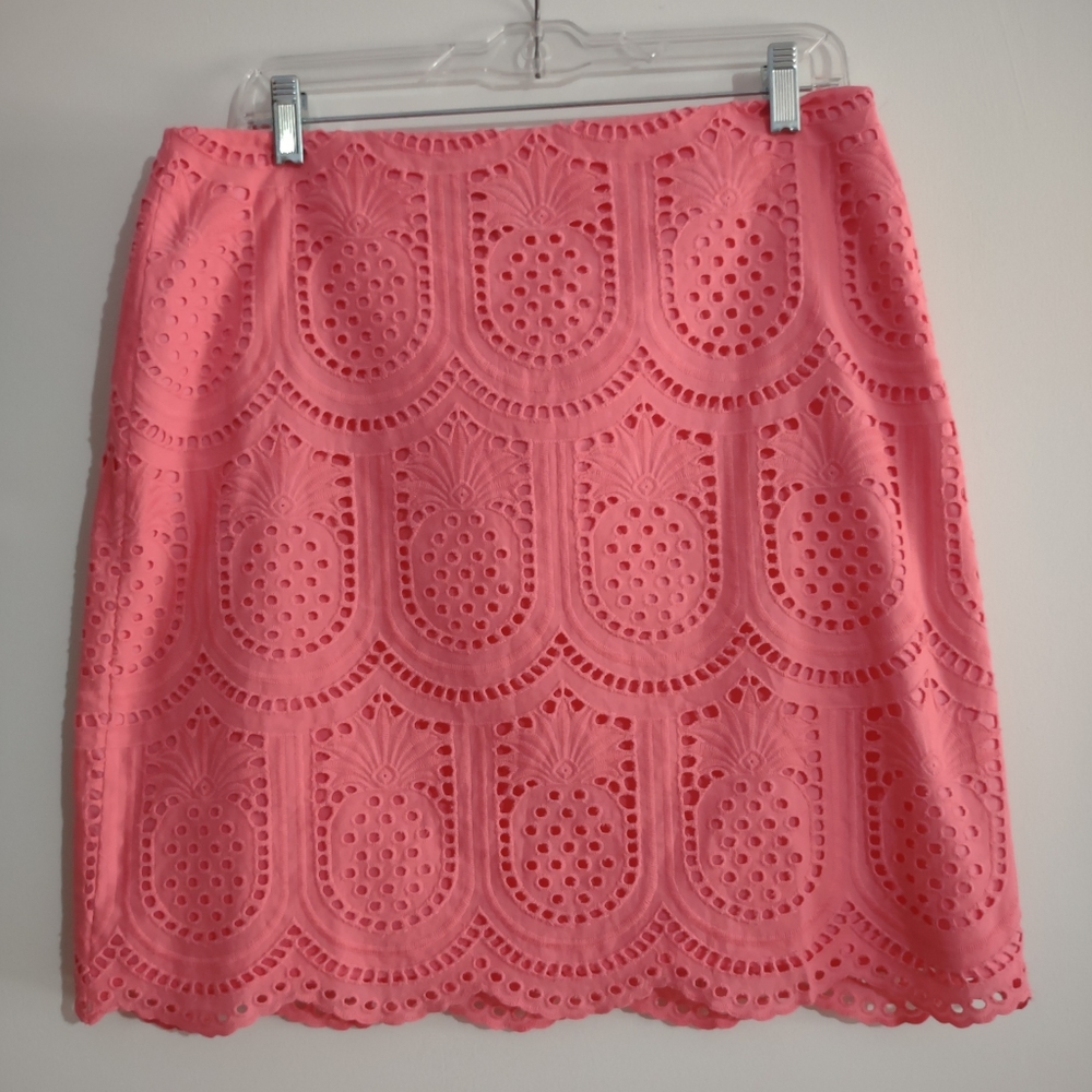 NWOT Talbots Pineapple Eyelet A-Line Skirt